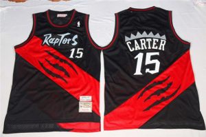 Mitchell And Ness Raptors #15 Vince Carter Black Red Throwback Stitched NBA Jersey