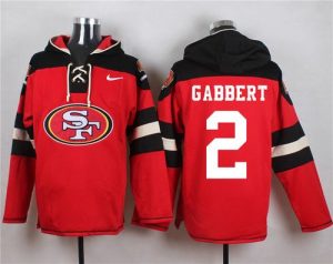 Nike 49ers #2 Blaine Gabbert Red Player Pullover NFL Hoodie