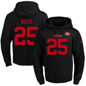 Nike 49ers #25 Jimmie Ward Black Name & Number Pullover NFL Hoodie