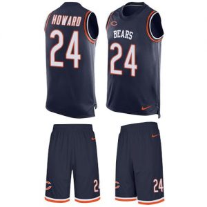 Nike Bears #24 Jordan Howard Navy Blue Team Color Men's Stitched NFL Limited Tank Top Suit Jersey