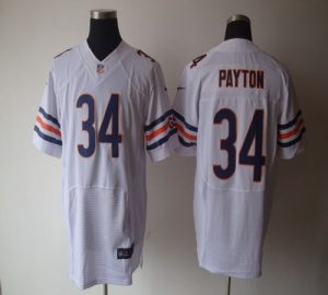 Nike Bears #34 Walter Payton White Men's Embroidered NFL Elite Jersey