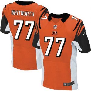 Nike Bengals #77 Andrew Whitworth Orange Alternate Men's Stitched NFL Elite Jersey