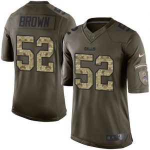 Nike Bills #52 Preston Brown Green Men's Stitched NFL Limited Salute To Service Jersey