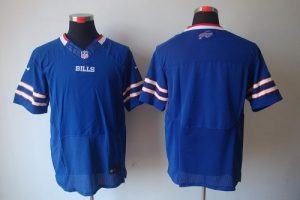 Nike Bills Blank Royal Blue Team Color Men's Embroidered NFL Elite Jersey