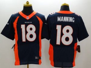 Nike Broncos #18 Peyton Manning Navy Blue Alternate Men's Stitched NFL New Elite Jersey