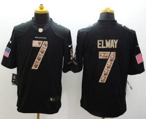 Nike Broncos #7 John Elway Black Men's Stitched NFL Limited Salute to Service Jersey