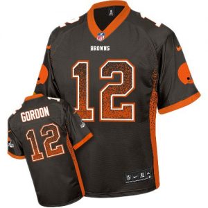 Nike Browns #12 Josh Gordon Brown Team Color Men's Stitched NFL Elite Drift Fashion Jersey