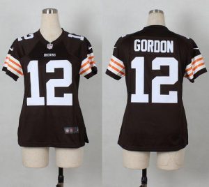 Nike Browns #12 Josh Gordon Brown Team Color Women's Stitched NFL Elite Jersey