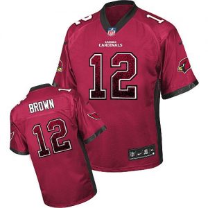 Nike Cardinals #12 John Brown Red Team Color Men's Stitched NFL Elite Drift Fashion Jersey