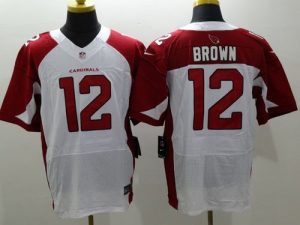 Nike Cardinals #12 John Brown White Men's Stitched NFL Elite Jersey