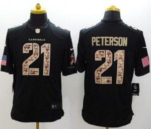 Nike Cardinals #21 Patrick Peterson Black Men's Stitched NFL Limited Salute to Service Jersey