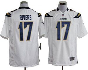 Nike Chargers #17 Philip Rivers White Men's Embroidered NFL Game Jersey