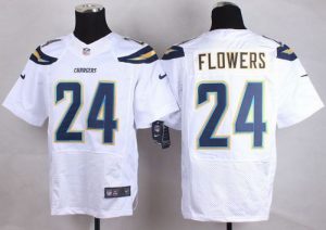 Nike Chargers #24 Brandon Flowers White Men's Stitched NFL New Elite Jersey