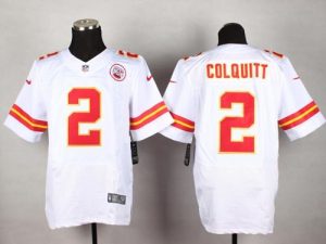 Nike Chiefs #2 Dustin Colquitt White Men's Stitched NFL Elite Jersey