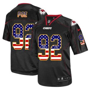Nike Chiefs #92 Dontari Poe Black Men's Stitched NFL Elite USA Flag Fashion Jersey