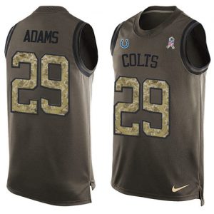 Nike Colts #29 Mike Adams Green Men's Stitched NFL Limited Salute To Service Tank Top Jersey