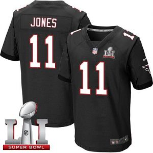 Nike Falcons #11 Julio Jones Black Alternate Super Bowl LI 51 Men's Stitched NFL Elite Jersey