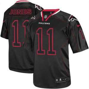Nike Falcons #11 Julio Jones Lights Out Black Men's Embroidered NFL Elite Jersey