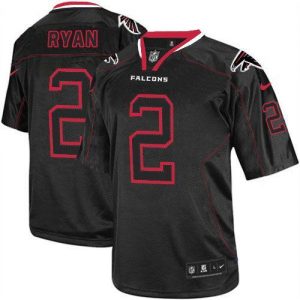 Nike Falcons #2 Matt Ryan Lights Out Black Men's Embroidered NFL Elite Jersey