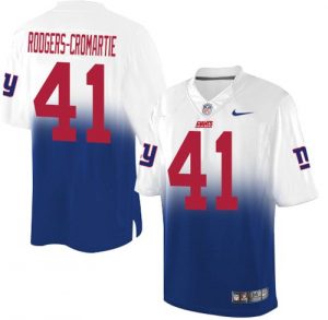 Nike Giants #41 Dominique Rodgers-Cromartie Royal Blue White Men's Stitched NFL Elite Fadeaway Fashion Jersey