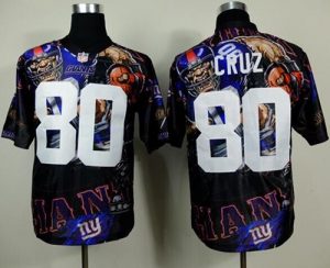 Nike Giants #80 Victor Cruz Team Color Men's Stitched NFL Elite Fanatical Version Jersey