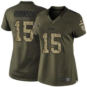 Nike Jaguars #15 Allen Robinson Green Women's Stitched NFL Limited Salute to Service Jersey