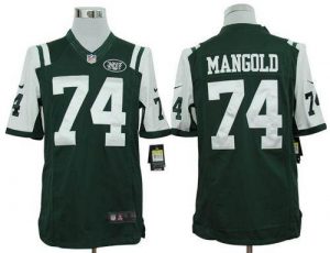 Nike Jets #74 Nick Mangold Green Team Color Men's Embroidered NFL Limited Jersey