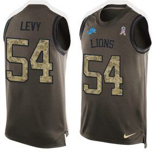 Nike Lions #54 DeAndre Levy Green Men's Stitched NFL Limited Salute To Service Tank Top Jersey