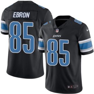 Nike Lions #85 Eric Ebron Black Men's Stitched NFL Limited Rush Jersey