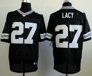 Nike Packers #27 Eddie Lacy Black Shadow Men's Stitched NFL Elite Jersey