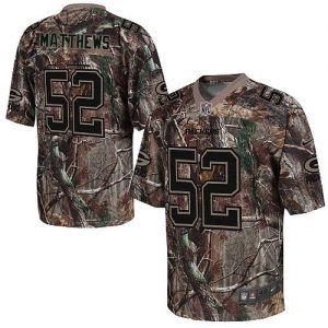Nike Packers #52 Clay Matthews Camo Men's Embroidered NFL Realtree Elite Jersey