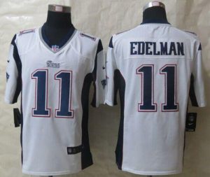 Nike Patriots #11 Julian Edelman White Men's Stitched NFL Game Jersey