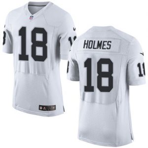 Nike Raiders #18 Andre Holmes White Men's Stitched NFL New Elite Jersey