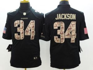 Nike Raiders #34 Bo Jackson Black Men's Stitched NFL Limited Salute to Service Jersey