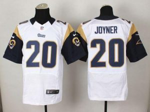 Nike Rams #20 Lamarcus Joyner White Men's Stitched NFL Elite Jersey