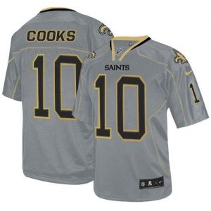 Nike Saints #10 Brandin Cooks Lights Out Grey Men's Stitched NFL Elite Jersey