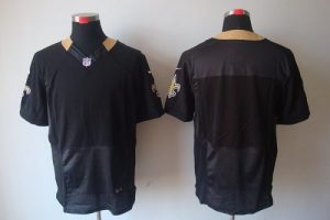 Nike Saints Blank Black Team Color Men's Embroidered NFL Elite Jersey