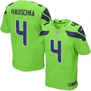 Nike Seahawks #4 Steven Hauschka Green Men's Stitched NFL Elite Rush Jersey