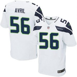 Nike Seahawks #56 Cliff Avril White Men's Stitched NFL Elite Jersey
