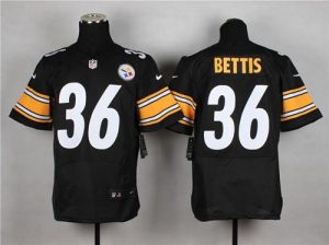 Nike Steelers #36 Jerome Bettis Black Team Color Men's Stitched NFL Elite Jersey