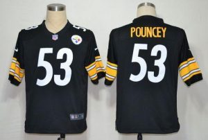 Nike Steelers #53 Maurkice Pouncey Black Team Color Men's Embroidered NFL Game Jersey