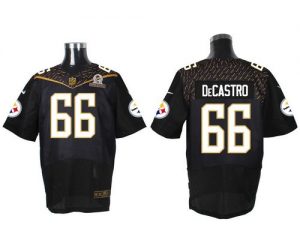 Nike Steelers #66 David DeCastro Black 2016 Pro Bowl Men's Stitched NFL Elite Jersey