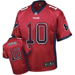 Nike Texans #10 DeAndre Hopkins Red Alternate Men's Embroidered NFL Elite Drift Fashion Jersey