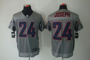 Nike Texans #24 Johnathan Joseph Grey Shadow Men's Embroidered NFL Elite Jersey