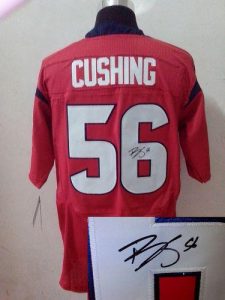 Nike Texans #56 Brian Cushing Red Alternate Men's Embroidered NFL Elite Autographed Jersey