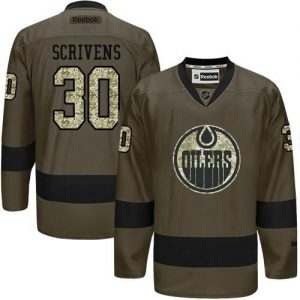 Oilers #30 Ben Scrivens Green Salute to Service Stitched NHL Jersey