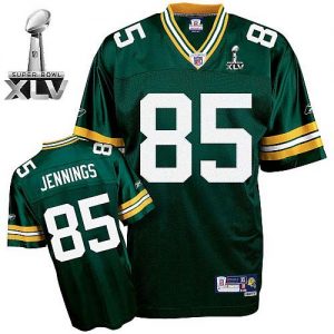 Packers #85 Greg Jennings Green Super Bowl XLV Embroidered NFL Jersey