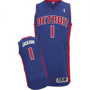 Pistons #1 Reggie Jackson Blue Stitched NBA Jersey