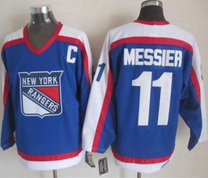 Rangers #11 Mark Messier Blue White CCM Throwback Stitched NHL Jersey