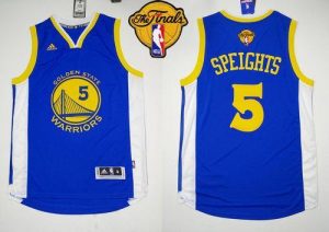Revolution 30 Warriors #5 Marreese Speights Blue The Finals Patch Stitched NBA Jersey